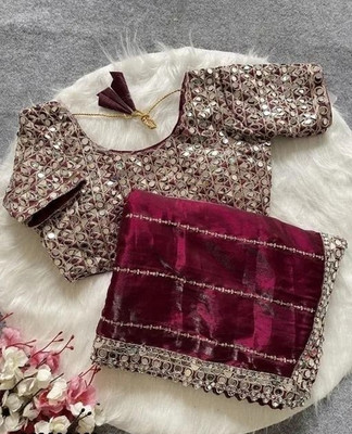 jashvicreation Embellished Bollywood Georgette Saree(Multicolor)