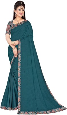 mahalaxmi fab Floral Print Bollywood Brasso Saree(Light Green)