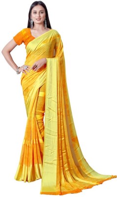 Sitanjali Floral Print Bollywood Georgette Saree(Yellow)