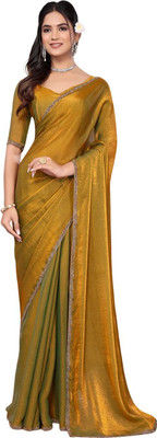 HouseOfCommon Self Design Kanjivaram Jimmy choo Saree(Gold)