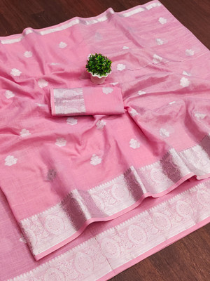 Cjrm Embellished Gadwal Cotton Silk Saree(Multicolor)