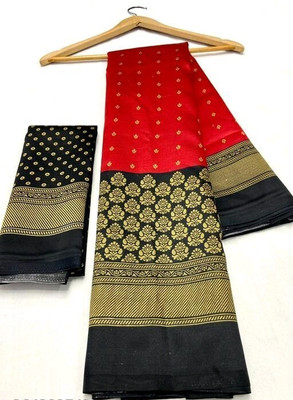 S.R.TEXTILES Printed Bollywood Art Silk Saree(Multicolor)