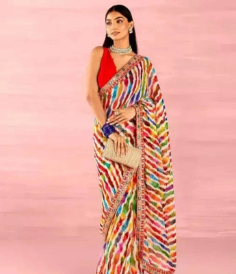 Damru trendz Self Design Daily Wear Georgette Saree(Multicolor)