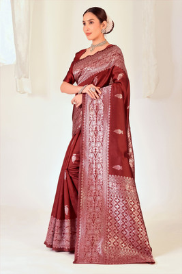 Suali Woven Kanjivaram Art Silk Saree(Maroon)