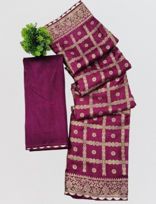 Lalit Woven Chanderi Art Silk Saree(Maroon)