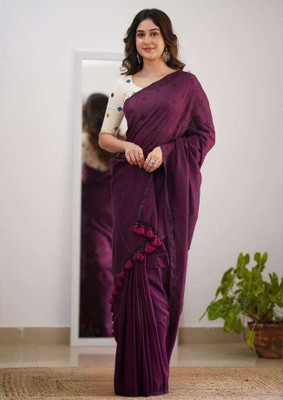 Hiya saree And Punjabi house Printed Handloom Pure Cotton, Cotton Silk Saree(Pink)