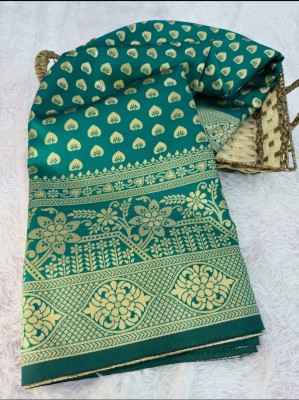 Banaras silk palace Woven Banarasi Silk Blend Saree(Light Green)