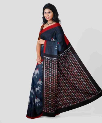 NaiNath Fab Printed Daily Wear Cotton Blend Saree(Blue)