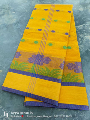 Balorampal Self Design Tant Pure Cotton Saree(Multicolor)