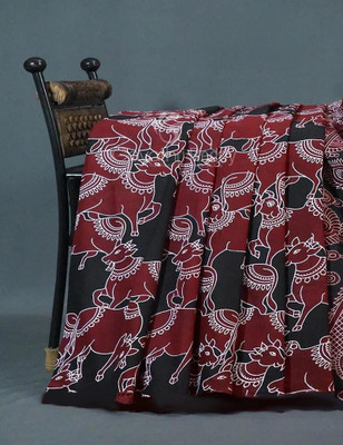 Arpita Fashion Digital Print Bollywood Cotton Linen Saree(Multicolor)