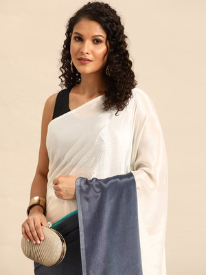 shiv textiles Color Block Bollywood Georgette Saree(Light Green)