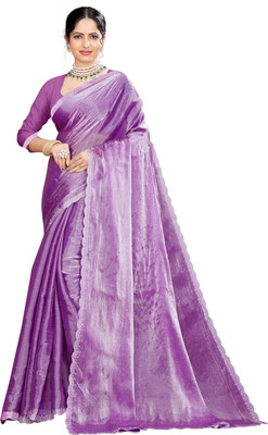 NAGNECHISAREE Self Design Bollywood Jimmy choo Saree(Purple)