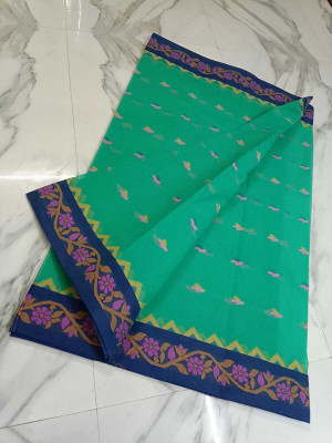 Kanokanjoli Woven Jamdani Handloom Cotton Blend Saree(Multicolor)