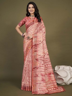 Sareemall Printed Daily Wear Art Silk Saree(Pink)