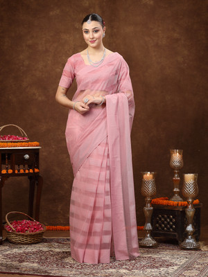 Stylum Self Design Daily Wear Net Saree(Purple)
