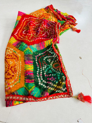 charmie designer Printed Daily Wear Georgette Saree(Multicolor)
