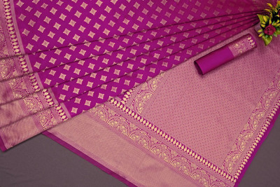 Divastri Woven Kanjivaram Pure Silk, Art Silk Saree(Pink)