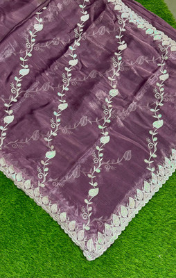 RK Creation Embroidered Bhagalpuri Silk Blend Saree(Multicolor)