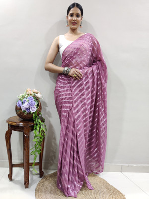 Divastri Printed Bollywood Georgette Saree(Purple)