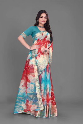 Aarunika SBT Solid/Plain Bollywood Organza Saree(Maroon)