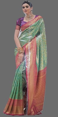 TGA Self Design Bollywood Chanderi Saree(Multicolor)