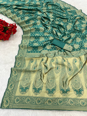 NESHVI ENTERPRISE Self Design Banarasi Jacquard Saree(Light Green)