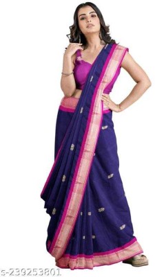 Paithani Woven Mysore Pure Silk Saree(Dark Blue)