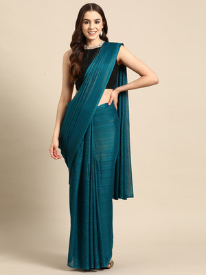 shiv textiles Self Design Bollywood Georgette Saree(Light Blue)
