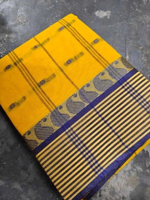 p fashion Printed Tant Pure Cotton Saree(Multicolor)