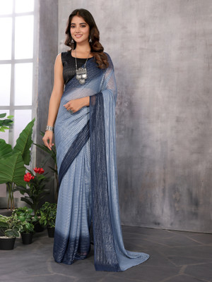 GOLDOLL FAB Digital Print Daily Wear Pure Silk Saree(Blue)
