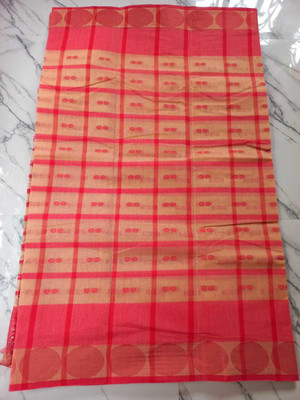 Bikash Dutta Fashion Self Design Tant Pure Cotton Saree(Beige)