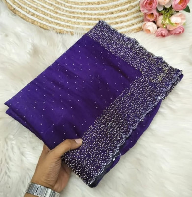 JENNVIA Self Design, Embellished Daily Wear Jimmy choo Saree(Purple)