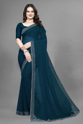 Manan Creation Embellished Bollywood Georgette, Chiffon Saree(Beige)