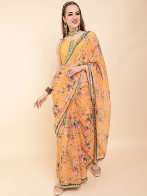 Sangria Printed Daily Wear Georgette Saree(Multicolor)