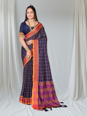 NEEL TEXTILES Self Design Bollywood Art Silk Saree(Blue)