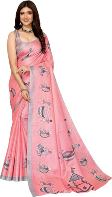 Priyashi Self Design Bollywood Art Silk Saree(Pink)