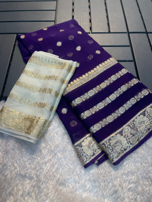 ADVIK CREATION Self Design Bollywood Viscose Rayon Saree(Multicolor)