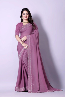 RadhikaFashion Embellished Bollywood Georgette Saree(Pink)