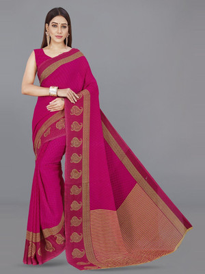 Moda Rapido Printed Daily Wear Georgette Saree(Pink)