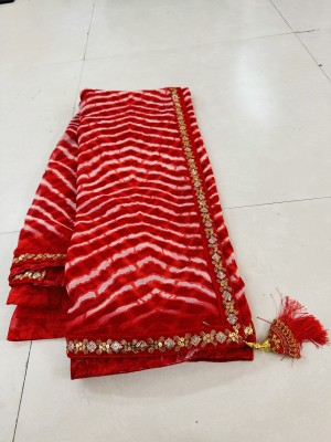 harshit designer Printed Daily Wear Georgette Saree(Red)