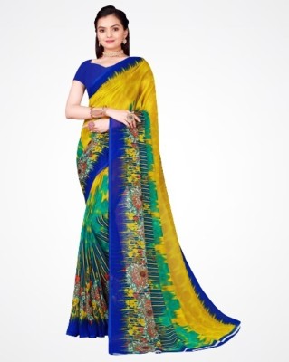 Suntex Printed Daily Wear Georgette Saree(Multicolor)