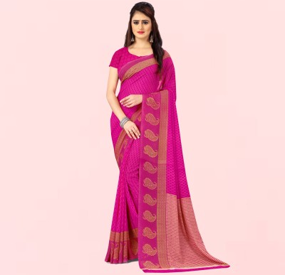 Anand Sarees Printed Daily Wear Georgette Saree(Pink)