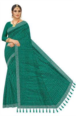 Lakshmi Villa creation Self Design Bollywood Silk Blend Saree(Green)
