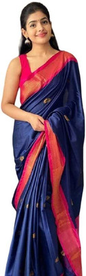 Shruti Bandhani Woven Kanjivaram Cotton Silk Saree(Multicolor)
