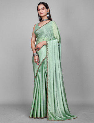 Gajal Self Design Kanjivaram Jimmy choo Saree(Light Green)