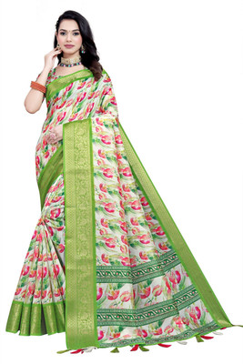 AA ONE ENTERPRISE Self Design Bollywood Cotton Silk Saree(Green)