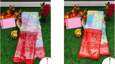 Sita Self Design Maheshwari Brasso Saree(Pack of 2, Red)