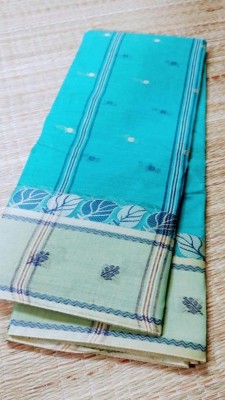 ONLINE HANDLOOM BAZAR Woven Tant Cotton Blend Saree(Dark Blue)