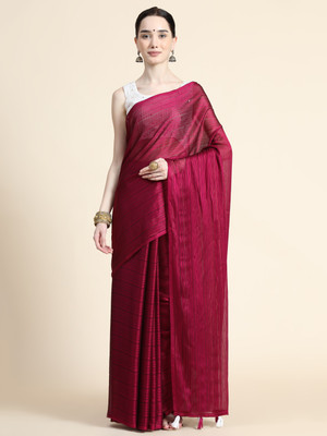 Riddhi textile Hub Woven Patola Chiffon Saree(Pink)