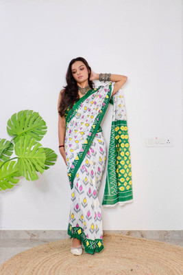 JASU CREATION Printed Handloom Pure Cotton Saree(Multicolor)